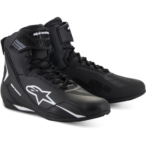 ALPINESTARS Faster-4, Motorcycle shoes, Black-White