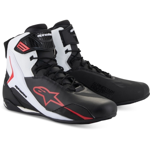ALPINESTARS Faster-4, Motorcycle shoes, Black-White-Red