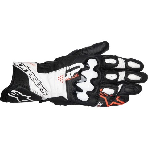 ALPINESTARS GP Plus R V3 Gloves, Motorcycle racing, Black-White-Red Fluo