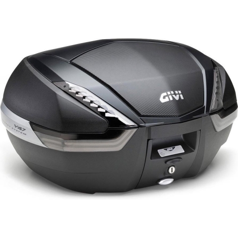 GIVI V47 Monokey Top Case, boxes and side boxes for motorcycles, smoked reflectors, carbon finish