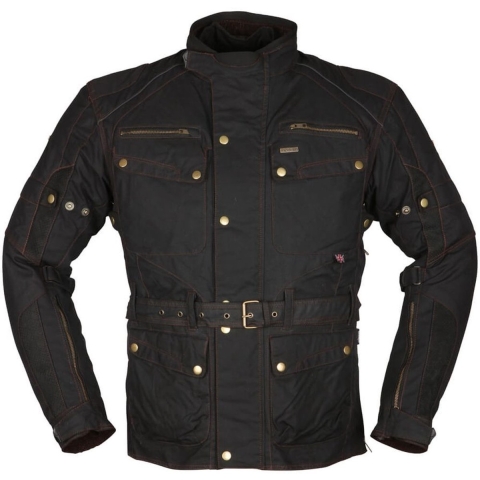MODEKA Glasgow Jacket, Men's textile motorcycle, Black