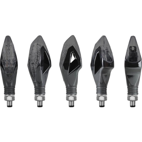 CHAFT Dragon, Motorcycle indicators, Black with smoke lens (per pair)