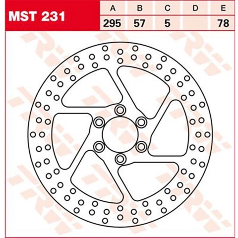 TRW Brake disc, discs for motorcycles, MST231