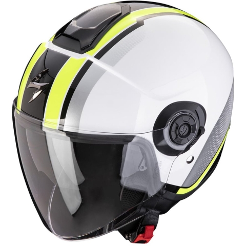 SCORPION EXO-City II Vel, Jet helmet, White-Fluo Yellow