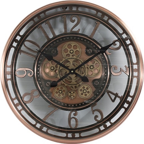 Wanduhr rund Norris S kupfer