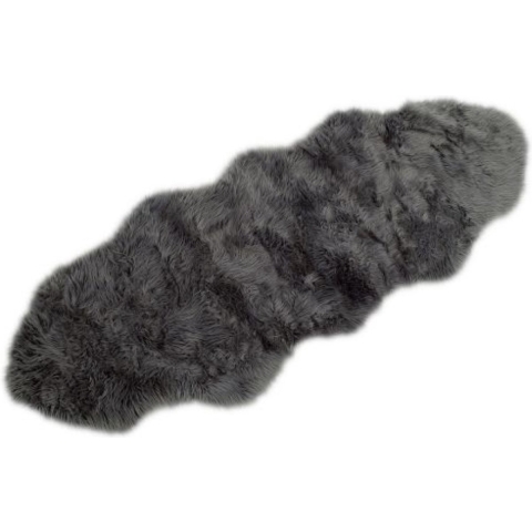 Schafsfell 180 cm grau