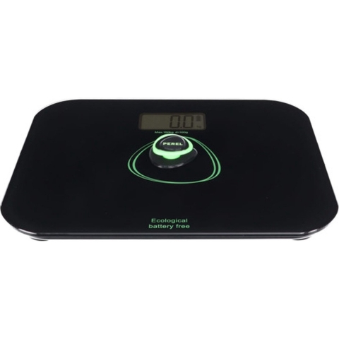 Digitale Personenwaage 150 kg / 100 g umweltfreundlich ohne Batterien