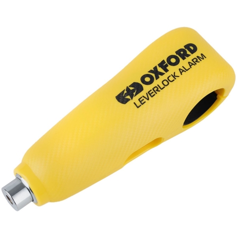 OXFORD LeverLock Alarm, Brake lever lock for motorcycles, Yellow