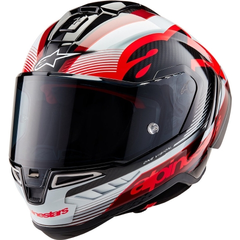ALPINESTARS Supertech R10 Team, Full-face helmet, Black Carbon-Red-White
