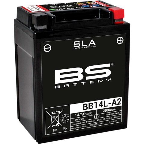 BS BATTERY Sealed battery maintenance free, Batteries for motorcycle & scooter, BB14L-A2/B2 / BTX14AHL SLA