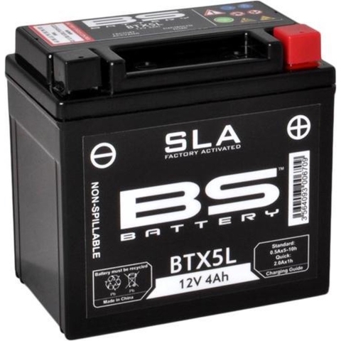 BS BATTERY Sealed battery maintenance free, Batteries for motorcycle & scooter, BTX5L / BTZ6S SLA