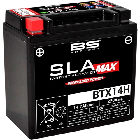 BS BATTERY Sealed battery maintenance free, Batteries for motorcycle & scooter, BTX14H SLA MAX