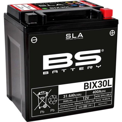 BS BATTERY Sealed battery maintenance free, Batteries for motorcycle & scooter, BIX30L SLA