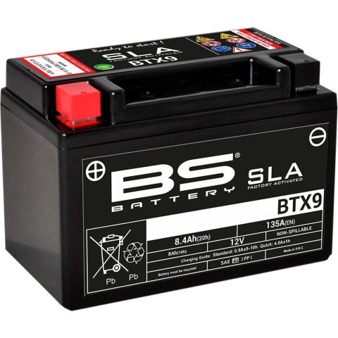 BS BATTERY Sealed battery maintenance free, Batteries for motorcycle & scooter, BTX9 SLA