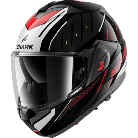 SHARK OXO Rydger, Modular helmet, Black-Silver-Red KSR