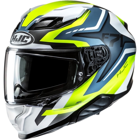 HJC F71 Fes, Full-face helmet, Matt yellow Blue