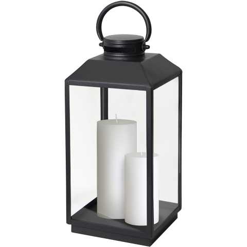Newport Windlicht Schwarz Medium