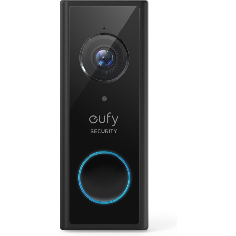 Eufy Video Doorbell 2K (Battery-Powered) add on Doorbell schwarz | Türklingel | 2K & WDR | Stromsparend | IP65 | Fortschrittliche Personenerkennung