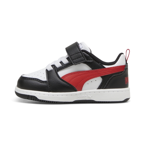 PUMA Rebound V6 Lo Sneakers Babys, Schuhe, Weiß/Rot/Schwarz, 27
