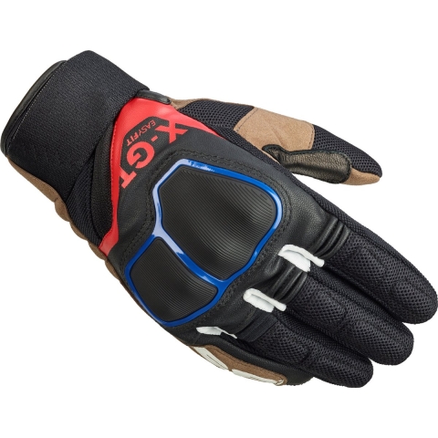 SPIDI X-GT, Motorcycle summer gloves, Black-Sand-Red
