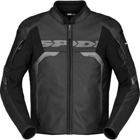 SPIDI Evorider 3, Men's leather motorcycle jacket, Black-Grey