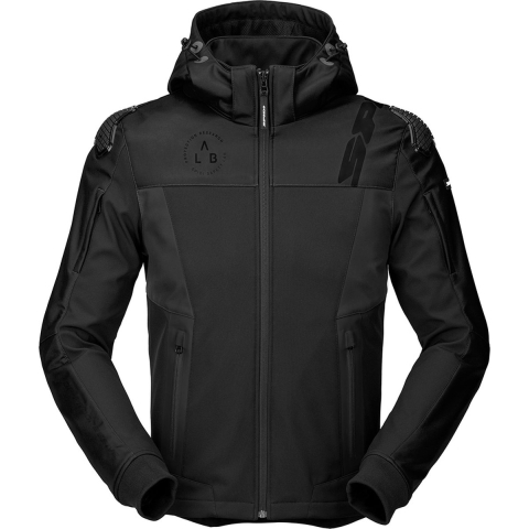 SPIDI Hoodie Warrior, Men's motorcycle, Black