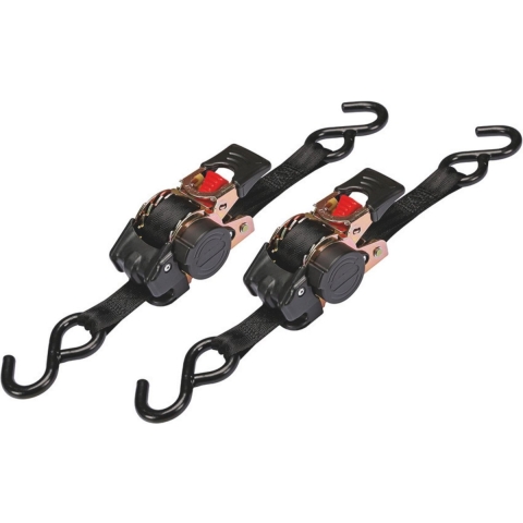 Satz mit 2 x selbstaufrollendem Ratschenspannband 300 kg 3 m x 25 mm