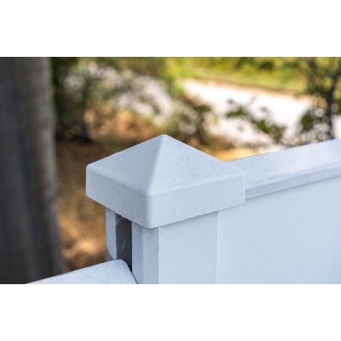 Berton Abdeckkappe weiß/grau Ecke Modell Diamantkopf