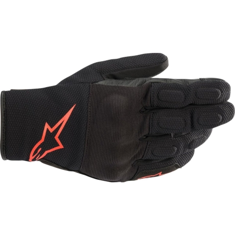 ALPINESTARS S Max Drystar, Mid-season motorcycle gloves, Black-Red Fluo