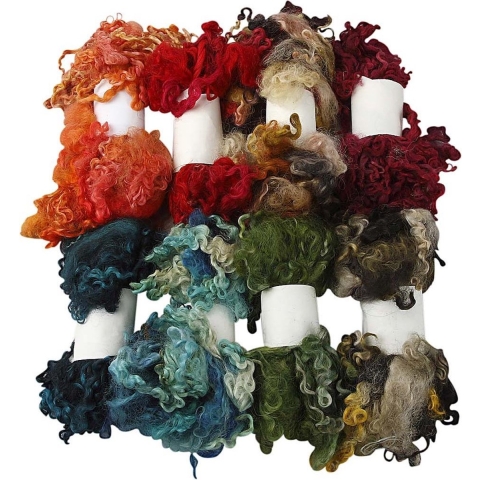 Wolllocken, 8x20g, Farbenmix