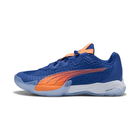 PUMA NOVA Elite Momo González Padelschuhe Unisex, Schuhe, Vivid Blau/Heat Fire/Weiß, 39