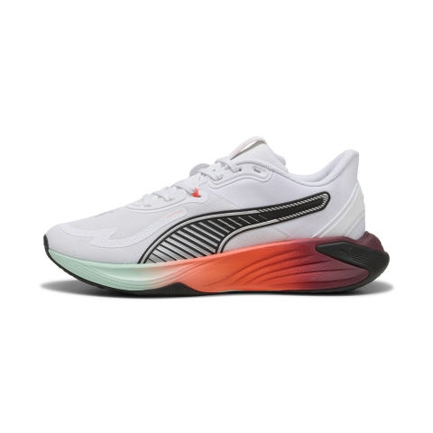 PUMA PWR Hybrid Trainingsschuhe, Schuhe, Weiß/Glowing Rot/Ruby Shimmer, 42.5
