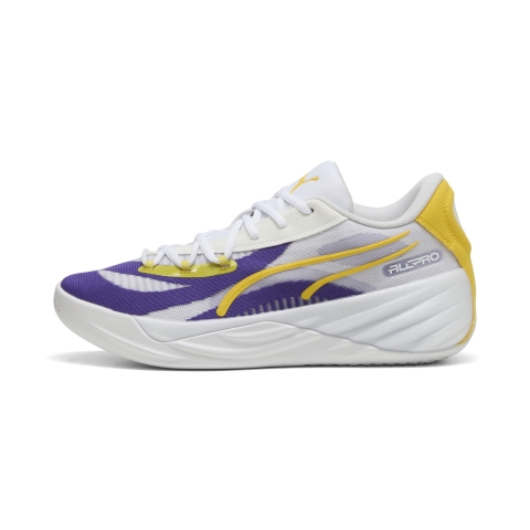 PUMA All-Pro NITRO™ LA Basketballschuhe Unisex, Schuhe, Violet/Pelé Gelb, 44