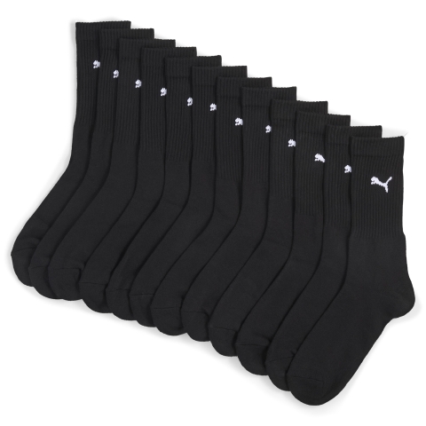 PUMA Crew Socken Unisex (12er-Pack), Kleidung, Schwarz, 43-46