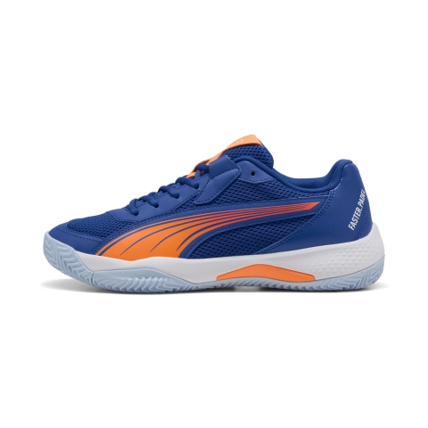 PUMA NOVA Court Momo González Padelschuhe Unisex, Schuhe, Vivid Blau/Heat Fire/Weiß, 40.5