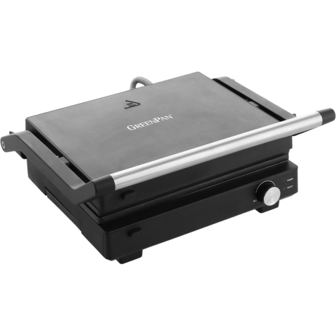 GreenPan Switch (CC008957-001) schwarz | Kontaktgrill | 2 abnehmbare Grillplatten | Silikon-Anti-Rutsch-Füße | Einstellbares Thermostat | Flachdesign