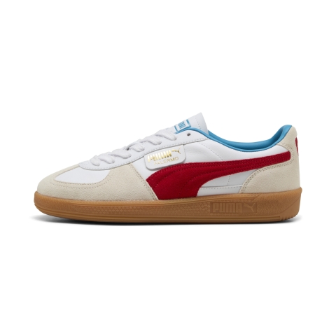 PUMA Palermo Leather Sneakers Unisex, Schuhe, Weiß/Rot, 47