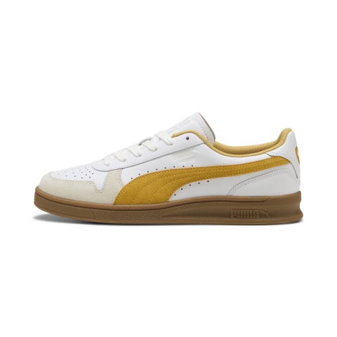 PUMA Indoor Sneakers Unisex, Schuhe, Weiß/Archive Gold, 40