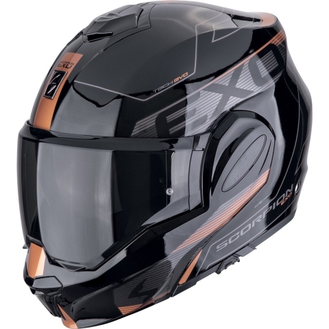 SCORPION EXO-Tech Evo Traveller, Modular helmet, Black-Copper