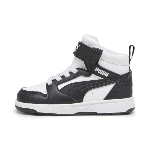 PUMA Rebound V6 Mid Sneakers Baby, Schuhe, Weiß/Schwarz/Shadow Grau, 19