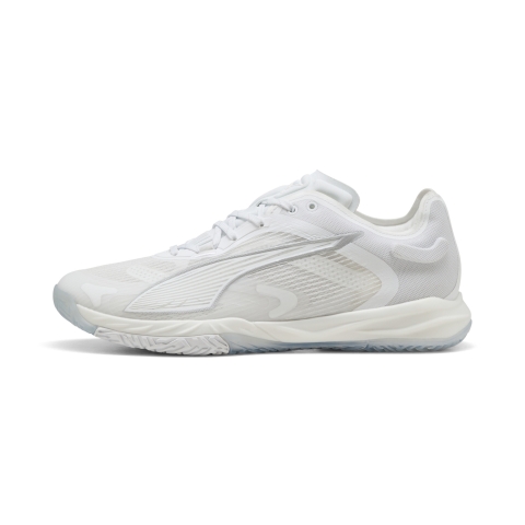 PUMA Accelerate NITRO™ SQD 4 Handballschuhe Unisex, Schuhe, Weiß/Silver, 40.5