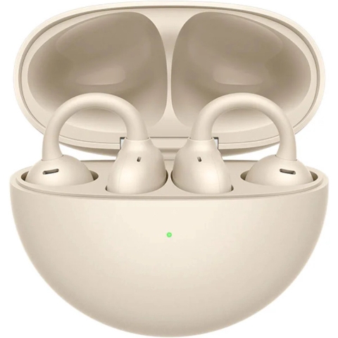 Huawei FreeClip Beige | In-Ear-Kopfhörer | 20 Hz bis 20 kHz | IP54 | Doppelmagnettreiber | kabelloses Aufladen | Mit Ladecase: Ca. 36 Stunden