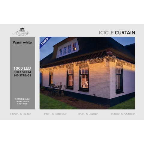 Vorhangleuchten für den Außenbereich 100 Stränge 1000 LED