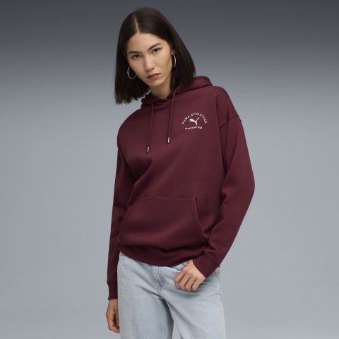 PUMA Class Relaxed Hoodie Damen, Kleidung, Ruby Shimmer, M