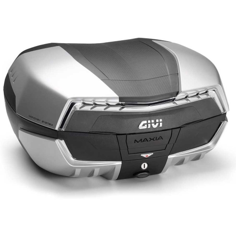 GIVI V58 Maxia 5 Monokey Top Case, boxes and side boxes for motorcycles, fumé reflectors, matt grey finish