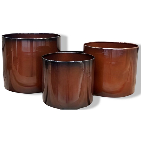 Topf Cylinder Vibrant Braun L 1 Stück