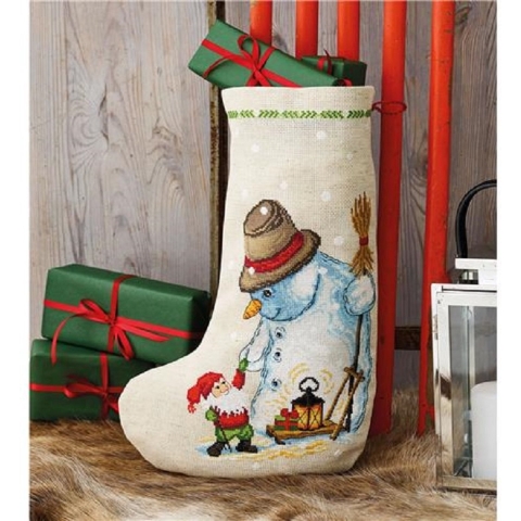 Permin Stickereiset Schneemann 28x42cm