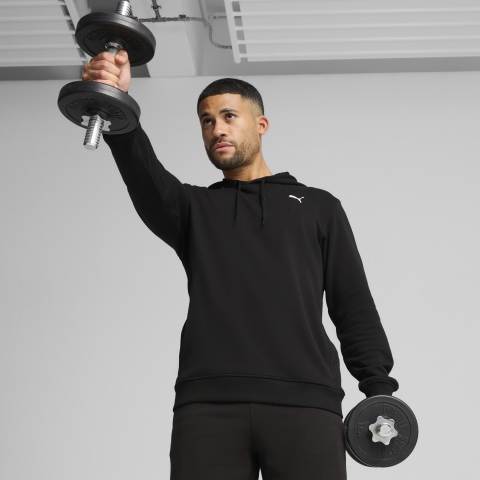 PUMA TAD ESSENTIALS Hoodie aus French Terry Herren, Kleidung, Schwarz, M