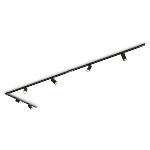 Tracklight 6-Licht Deckenleuchte Schwarz