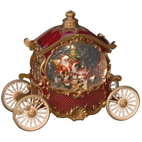 Kutsche LED-Schneelaterne 22,6 x 26 cm